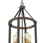 Z-Lite Kirkland 16" 5-Light Rustic Mahogany Steel Pendant Light