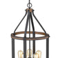 Z-Lite Kirkland 16" 5-Light Rustic Mahogany Steel Pendant Light