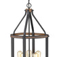 Z-Lite Kirkland 16" 5-Light Rustic Mahogany Steel Pendant Light