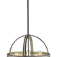 Z-Lite Kirkland 20" 5-Light Ashen Barnboard Geometric Steel Frame Pendant Light