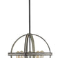 Z-Lite Kirkland 20" 5-Light Ashen Barnboard Geometric Steel Frame Pendant Light
