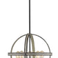 Z-Lite Kirkland 20" 5-Light Ashen Barnboard Geometric Steel Frame Pendant Light