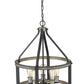 Z-Lite Kirkland 20" 5-Light Ashen Barnboard Steel Pendant Light