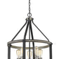 Z-Lite Kirkland 20" 5-Light Ashen Barnboard Steel Pendant Light