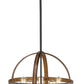Z-Lite Kirkland 20" 5-Light Rustic Mahogany Geometric Steel Frame Pendant Light