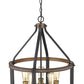 Z-Lite Kirkland 20" 5-Light Rustic Mahogany Steel Pendant Light
