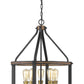 Z-Lite Kirkland 20" 5-Light Rustic Mahogany Steel Pendant Light