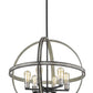 Z-Lite Kirkland 26" 6-Light Ashen Barnboard Steel Pendant Light