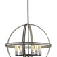 Z-Lite Kirkland 26" 6-Light Ashen Barnboard Steel Pendant Light