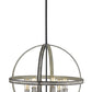 Z-Lite Kirkland 26" 6-Light Ashen Barnboard Steel Pendant Light