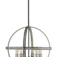 Z-Lite Kirkland 26" 6-Light Ashen Barnboard Steel Pendant Light