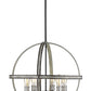 Z-Lite Kirkland 26" 6-Light Ashen Barnboard Steel Pendant Light