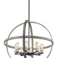Z-Lite Kirkland 32" 8-Light Ashen Barnboard Steel Pendant Light