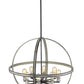 Z-Lite Kirkland 32" 8-Light Ashen Barnboard Steel Pendant Light
