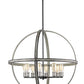Z-Lite Kirkland 32" 8-Light Ashen Barnboard Steel Pendant Light
