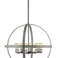 Z-Lite Kirkland 32" 8-Light Ashen Barnboard Steel Pendant Light