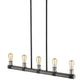 Z-Lite Kirkland 5" 5-Light Ashen Barnboard Steel Island Light
