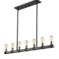 Z-Lite Kirkland 5" 7-Light Ashen Barnboard Steel Island Light