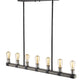 Z-Lite Kirkland 5" 7-Light Ashen Barnboard Steel Island Light
