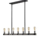 Z-Lite Kirkland 5" 7-Light Ashen Barnboard Steel Island Light