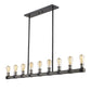 Z-Lite Kirkland 5" 9-Light Ashen Barnboard Steel Island Light