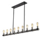 Z-Lite Kirkland 5" 9-Light Ashen Barnboard Steel Island Light
