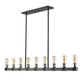 Z-Lite Kirkland 5" 9-Light Ashen Barnboard Steel Island Light