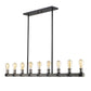 Z-Lite Kirkland 5" 9-Light Ashen Barnboard Steel Island Light