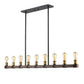 Z-Lite Kirkland 5" 9-Light Rustic Mahogany Steel Island Light