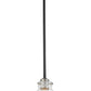 Z-Lite Kraken 6" 1-Light Matte Black and Brushed Nickel Mini Pendant Light With Clear Glass Shade