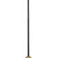 Z-Lite Kraken 6" 1-Light Matte Black and Olde Brass Mini Pendant Light With Clear Glass Shade