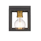 Z-Lite Kube 6" 1-Light Bronze and Olde Brass Steel Flush Mount Lighting