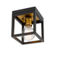 Z-Lite Kube 6" 1-Light Bronze and Olde Brass Steel Flush Mount Lighting