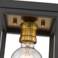 Z-Lite Kube 6" 1-Light Bronze and Olde Brass Steel Flush Mount Lighting