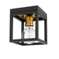 Z-Lite Kube 6" 1-Light Bronze and Olde Brass Steel Flush Mount Lighting