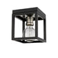 Z-Lite Kube 6" 1-Light Matte Black and Brushed Nickel Steel Flush Mount Lighting