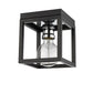 Z-Lite Kube 6" 1-Light Matte Black and Chrome Steel Flush Mount Lighting