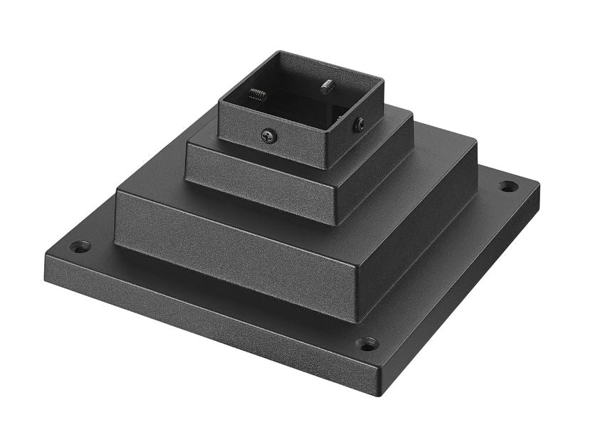 Z-Lite LSQPM-BK Sand Black Aluminum Outdoor Posts and Hardware