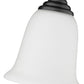Z-Lite Lagoon 6" 1-Light Matte Black Mini Pendant Light With Matte Opal Glass Shade