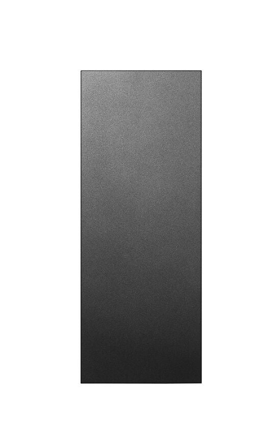Z-Lite Landrum 5" W x 12" H 1-Light LED Black Aluminum Outdoor Wall Sconce With Sand Blast Glass Shade