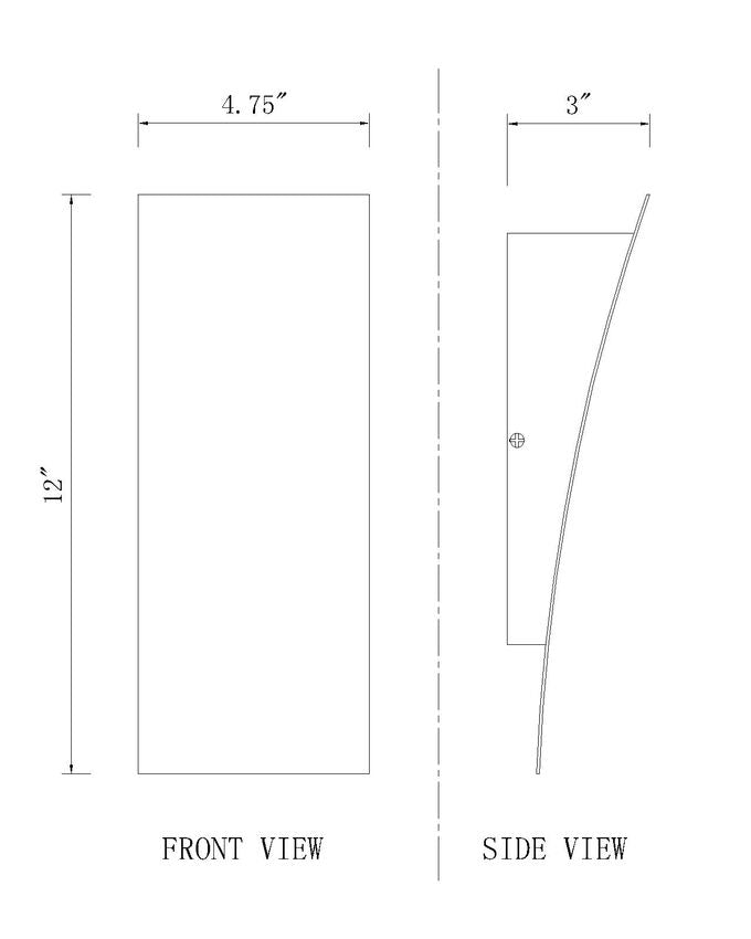 Z-Lite Landrum 5" W x 12" H 1-Light LED Black Aluminum Outdoor Wall Sconce With Sand Blast Glass Shade