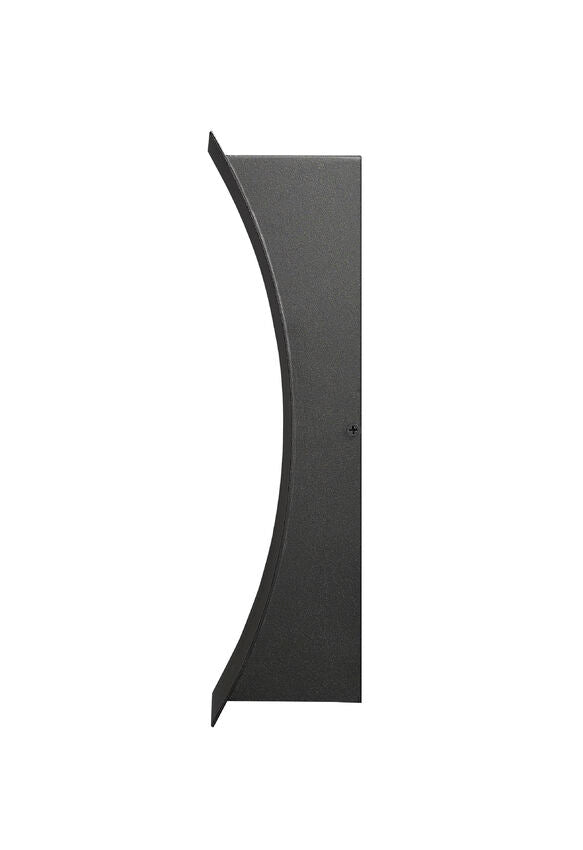 Z-Lite Landrum 5" W x 12" H 2-Light LED Black Aluminum Outdoor Wall Sconce With Sand Blast Glass Shade