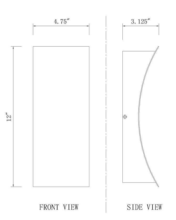 Z-Lite Landrum 5" W x 12" H 2-Light LED Black Aluminum Outdoor Wall Sconce With Sand Blast Glass Shade