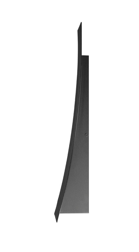 Z-Lite Landrum 5" W x 18" H 1-Light LED Black Aluminum Outdoor Wall Sconce With Sand Blast Glass Shade