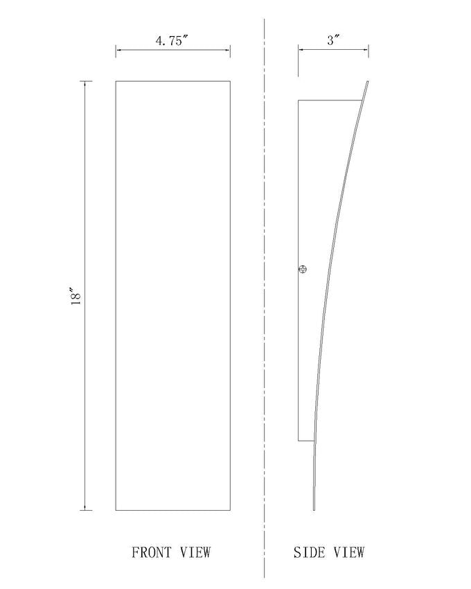 Z-Lite Landrum 5" W x 18" H 1-Light LED Black Aluminum Outdoor Wall Sconce With Sand Blast Glass Shade