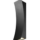 Z-Lite Landrum 5" W x 18" H 2-Light LED Black Aluminum Outdoor Wall Sconce With Sand Blast Glass Shade