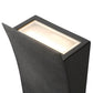 Z-Lite Landrum 5" W x 18" H 2-Light LED Black Aluminum Outdoor Wall Sconce With Sand Blast Glass Shade