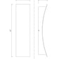Z-Lite Landrum 5" W x 18" H 2-Light LED Black Aluminum Outdoor Wall Sconce With Sand Blast Glass Shade