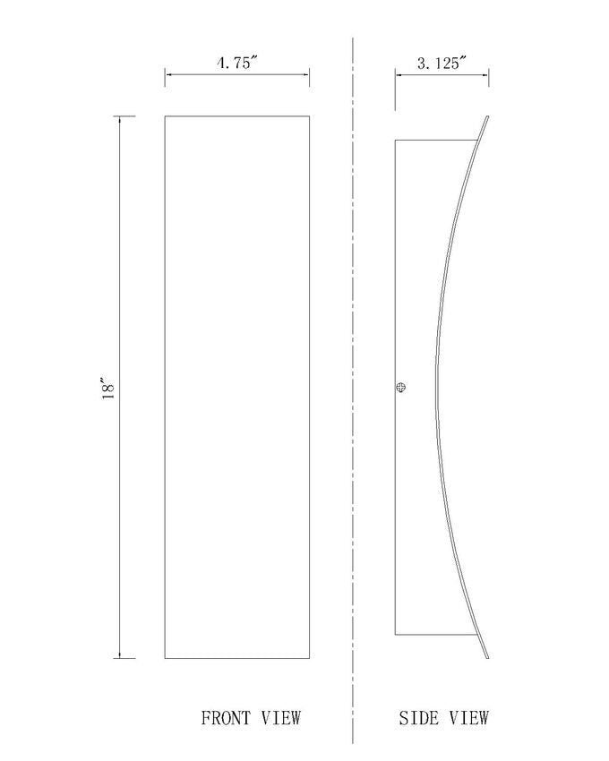 Z-Lite Landrum 5" W x 18" H 2-Light LED Black Aluminum Outdoor Wall Sconce With Sand Blast Glass Shade