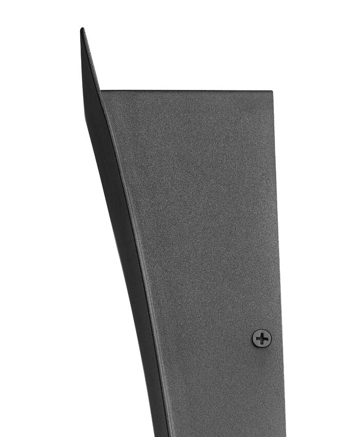 Z-Lite Landrum 5" W x 24" H 2-Light LED Black Aluminum Outdoor Wall Sconce With Sand Blast Glass Shade